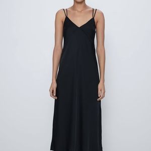 NWT ZARA SATIN LINGERIE STYLE DRESS